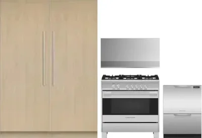 5 Piece Package Includes Refrigerator, Freezer, Range, Hood And Dishwasher